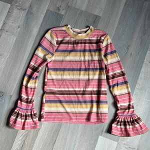 Bonnie Jean Pink and Yellow Striped Kids Top